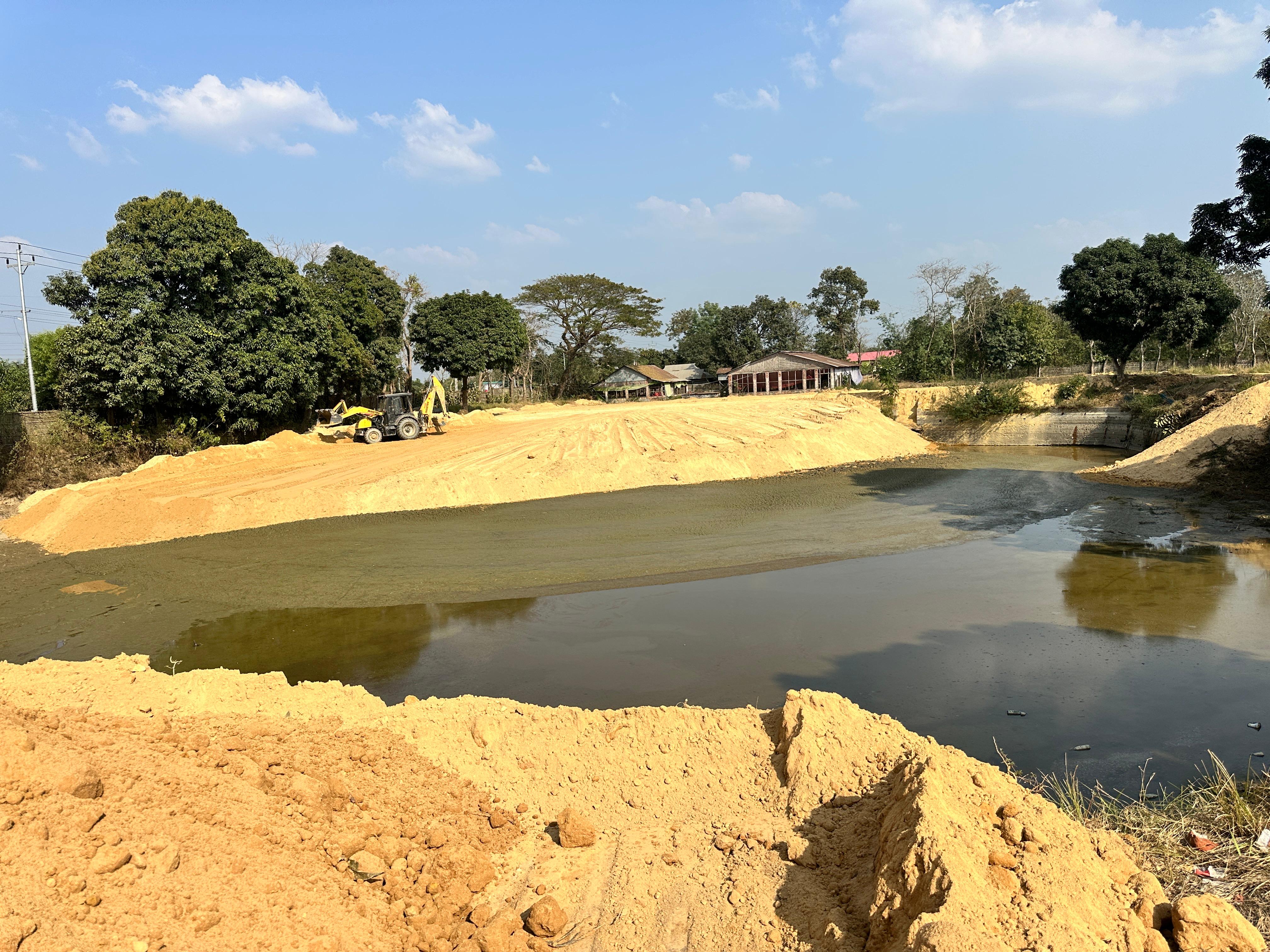 illegal way pond filling up..!!